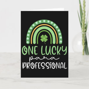 En lycklig stödassistent rolig St. Patrick's Day Kort