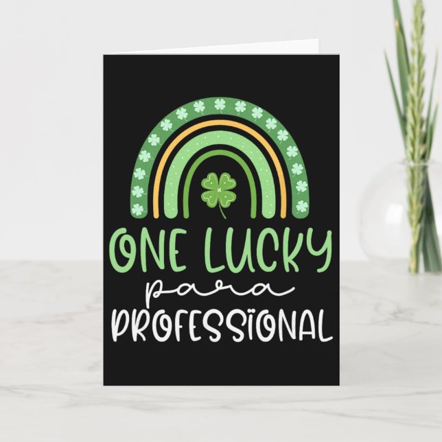 En lycklig stödassistent rolig St. Patrick's Day Kort (Framsida)