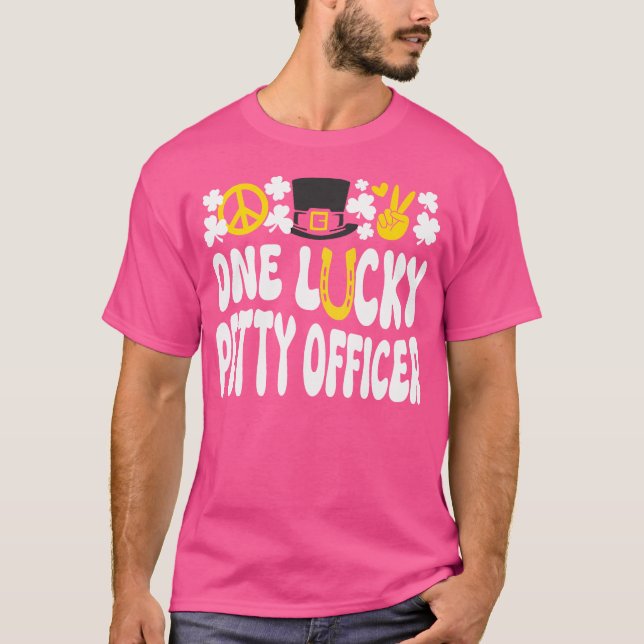 En lycklig underofficer t shirt (Framsida)