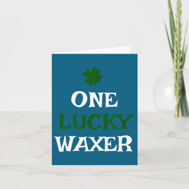 En lycklig vaxare st. patricks dag rolig irländsk  kort (Framsida)