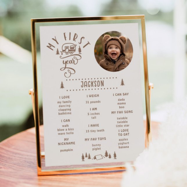 En lycklig-videokamera 1:a födelsedag - milstolpe poster (Skapare uppladdad)