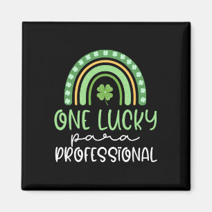 En lyckosam stödassistent rolig St. Patrick's Day Magnet