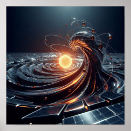 En lysande kärna i virtuellt utrymme poster