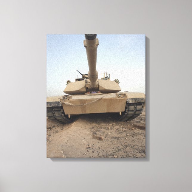 En M-1A1-Tank för huvudslaget Canvastryck (Framsida)