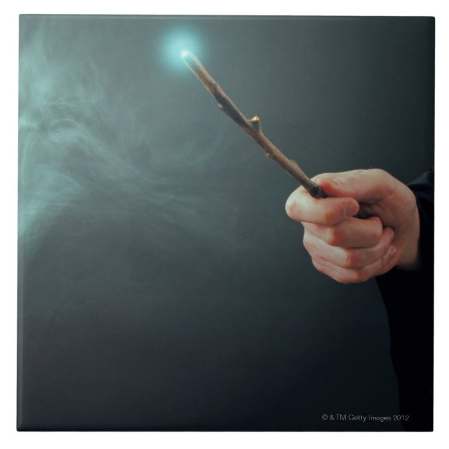 En magi för fantasitrollkarldanande med wand.en kakelplatta (Framsidan)