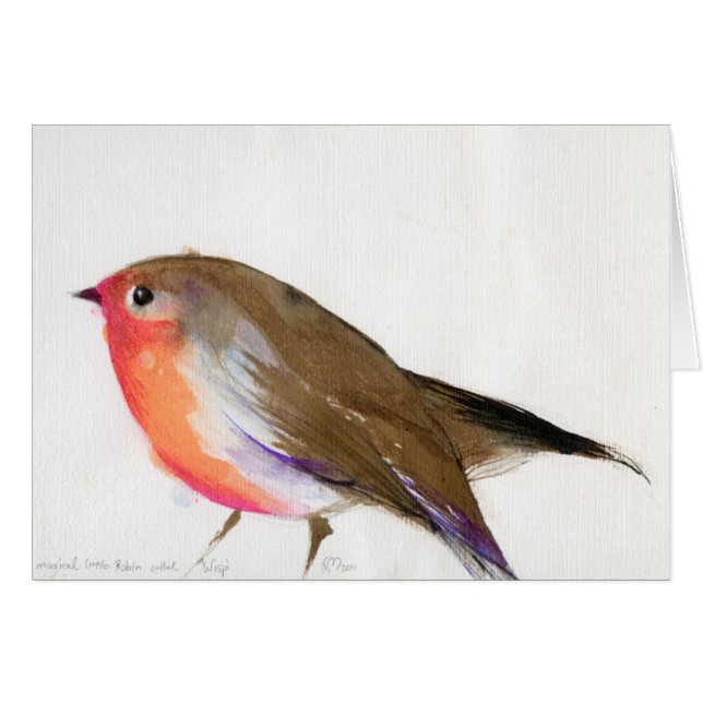 En magical robin kallade lite Test 2011 Hälsningskort (Framsidan Horizontal)