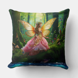 En magisk älv i skogen kudde