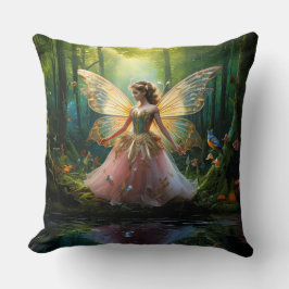 En magisk älv i skogen kudde