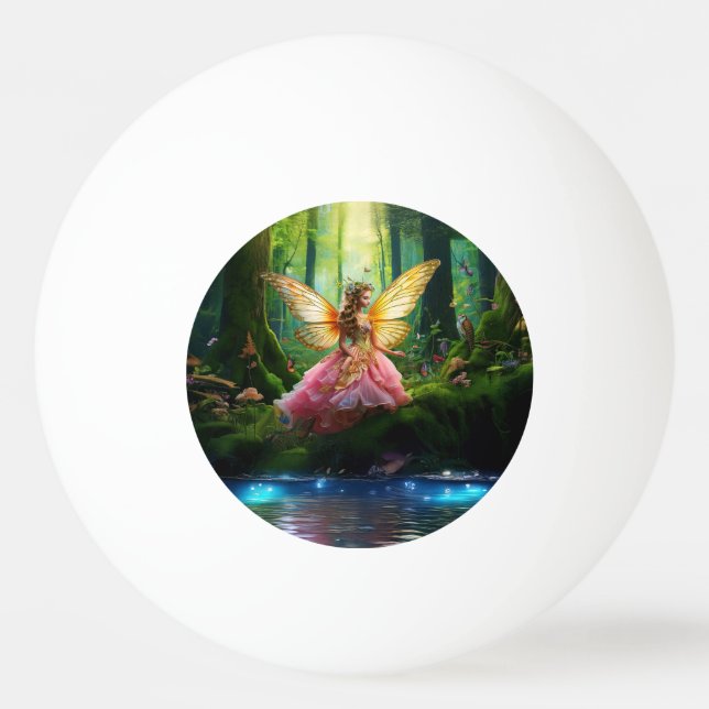 En magisk älvskogsskog pingisboll (Framsidan)