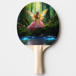 En magisk älvskogsskog pingisracket