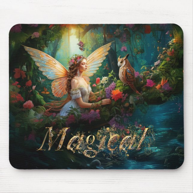 En magisk böljepond Magic Decorative Text Musmatta (Framsidan)