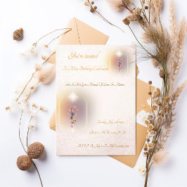 En magisk firande mamma födelsedagskalkyl inbjudan