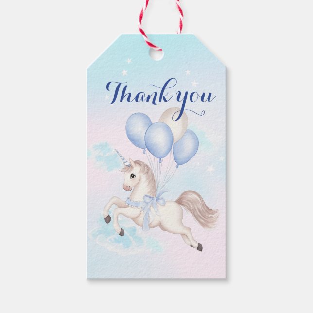 En magisk födelsedag med Unicorn Presentetikett (Framsidan)