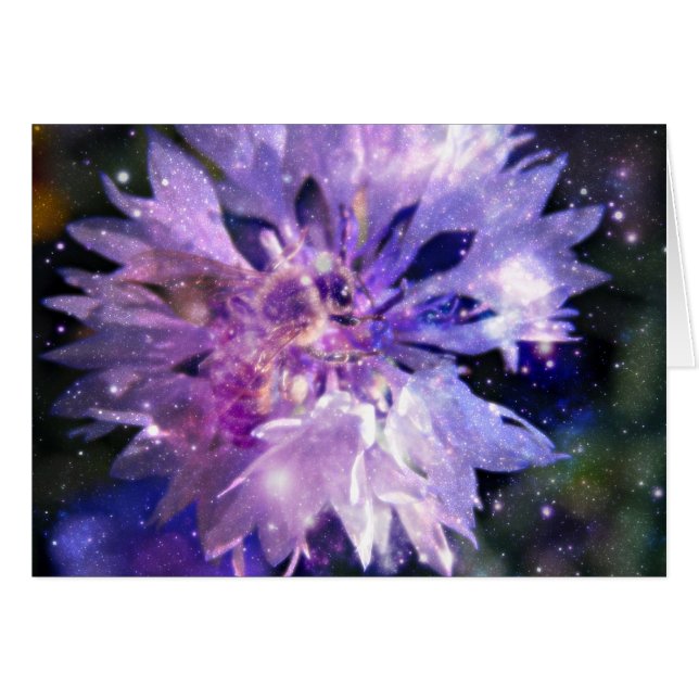 En magisk honungsbi hälsningskort (Framsidan Horizontal)