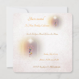 En magisk inbjudan till firande mamma på födelseda