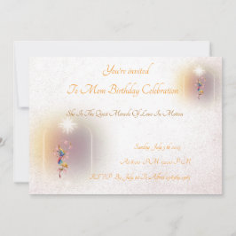 En magisk inbjudan till firande mamma på födelseda