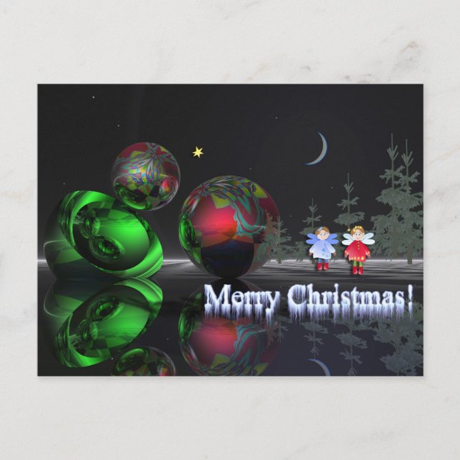 En magisk julafton helg vykort (Framsida)