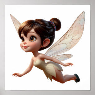 En magisk liten tecknad Fairy Poster