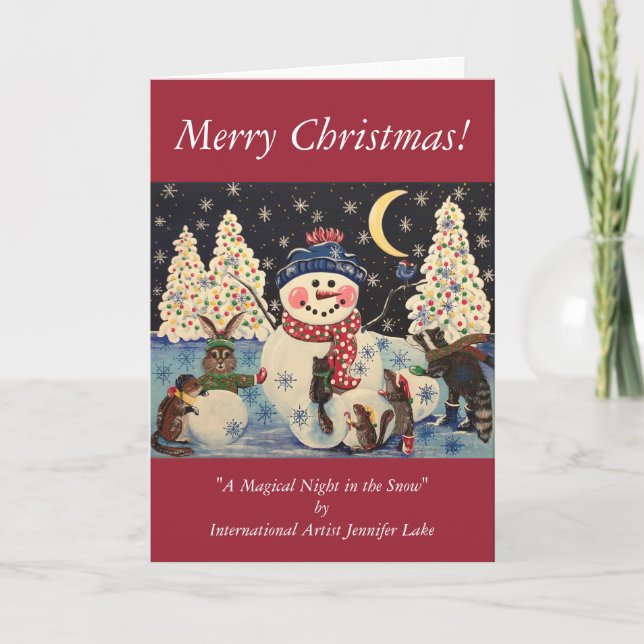 "En magisk natt i Snö" Helgkort (Framsida)