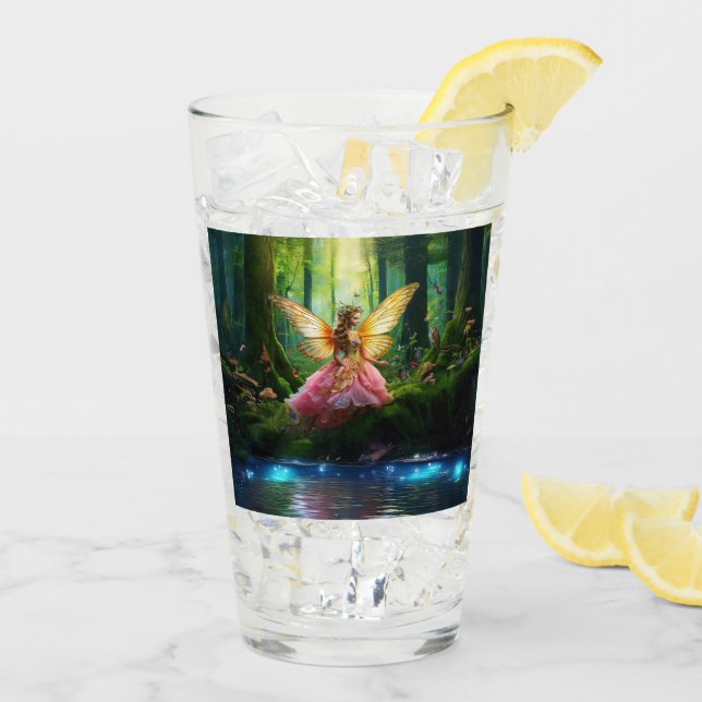 En magisk skogsskog glaskopp (Bakside Is)