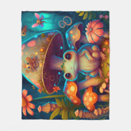 En magisk svampgroda fleecefilt