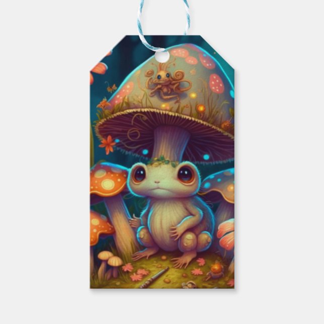 En magisk svampgroda presentetikett (Framsidan)