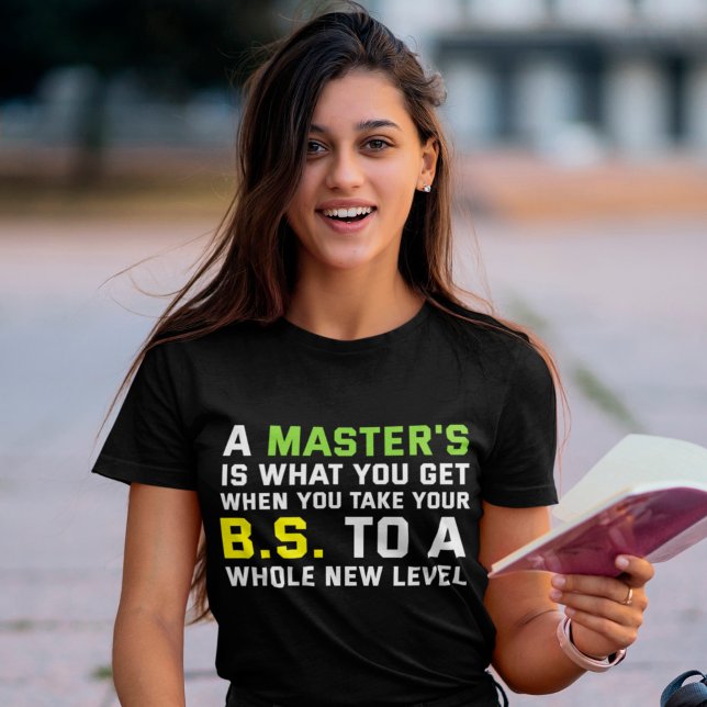 En magisterexamen i Studenten för Funny Party Grad T Shirt (Skapare uppladdad)