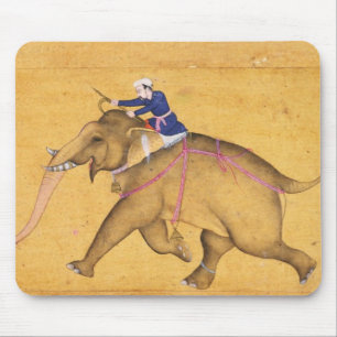 En Mahout som rider en elefant, från den stora Musmatta