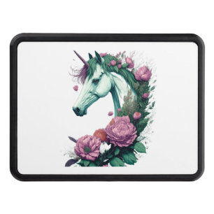 En majestät enhörning med blommande skönhet dragkroksskydd