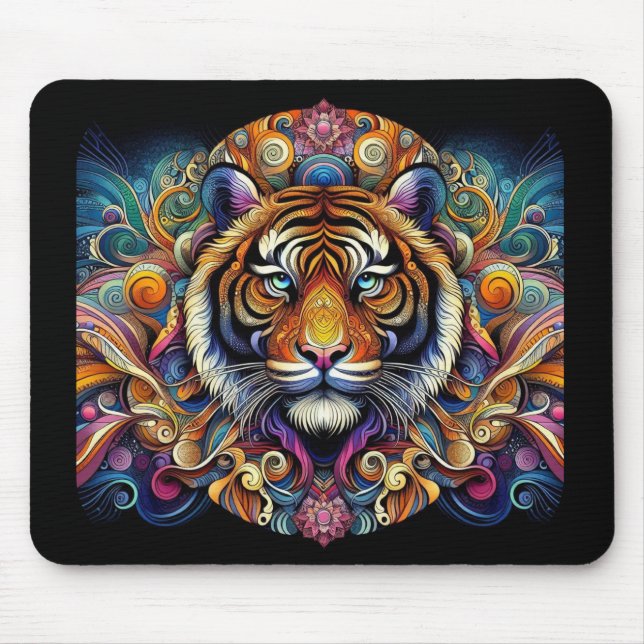 En Majestisk tiger - Mus Pad Musmatta (Framsidan)