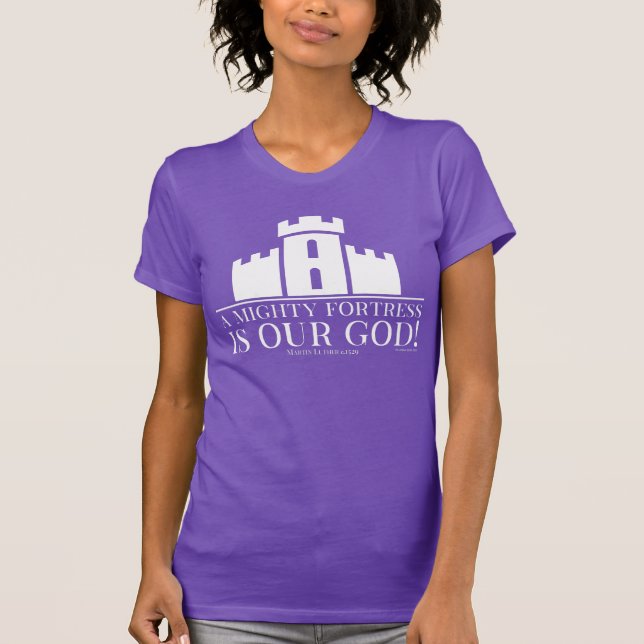 En mäktig fästning är vår Gud T Shirt (Framsida)