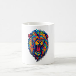 En MÅLAD LEJON Kaffe Mugg