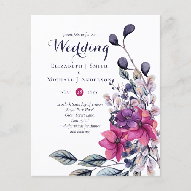 En malluppsättning för olika alternativ för design (Framsida)