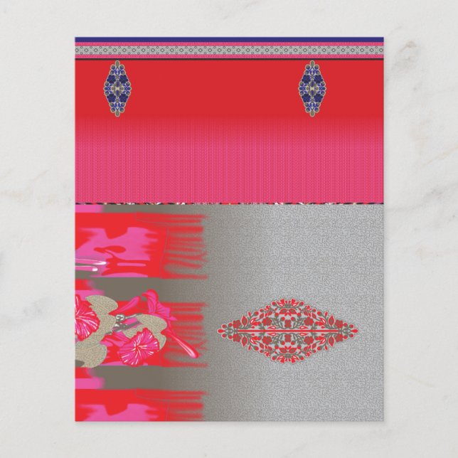 en målning av en kvinna i en rosa klänning flygblad (Framsidan)