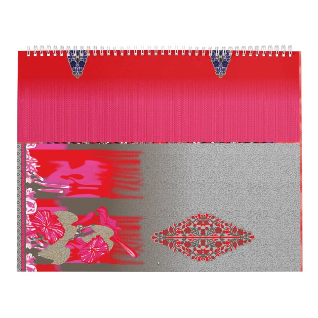 en målning av en kvinna i en rosa klänning kalender (Omslag)