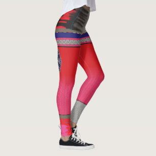 en målning av en kvinna i en rosa klänning leggings