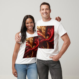 En målning med röd t-shirt