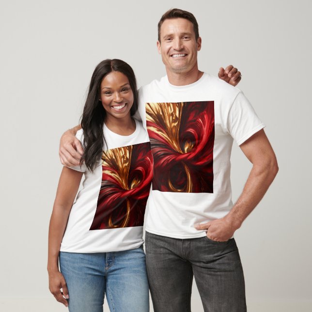 En målning med röd t-shirt (Unisex)