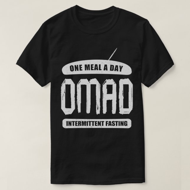 En måltid A-dagen OMAD Intermittent fastande T Shirt (Design framsida)