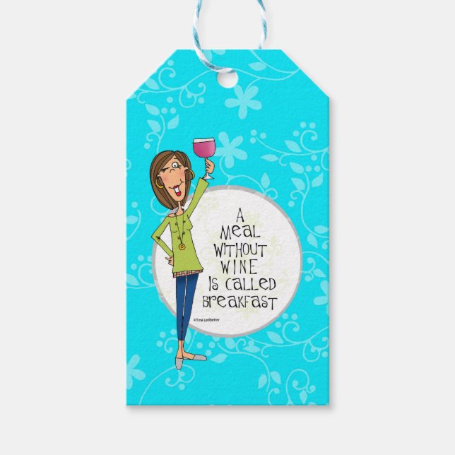 en måltid utan vin Gift-Märkre Presentetikett (Framsidan)