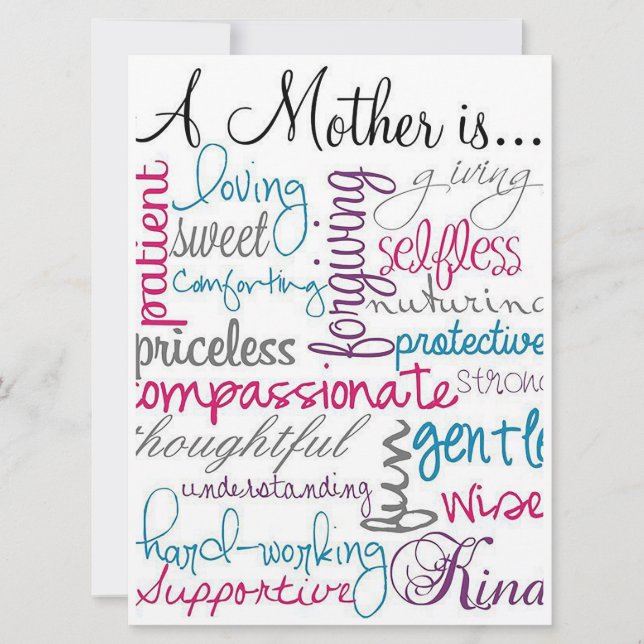 En mamma är... julkort (Framsida)