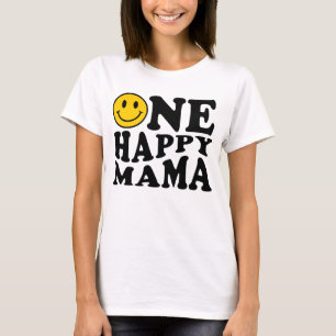 En Mamma i Lycklig som matchar en familjefödelseda T Shirt