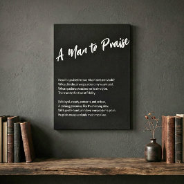 "En man att lovorda" Canvastryck