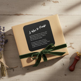 "En man att lovorda" Sentimental Fyrkantigt Klistermärke