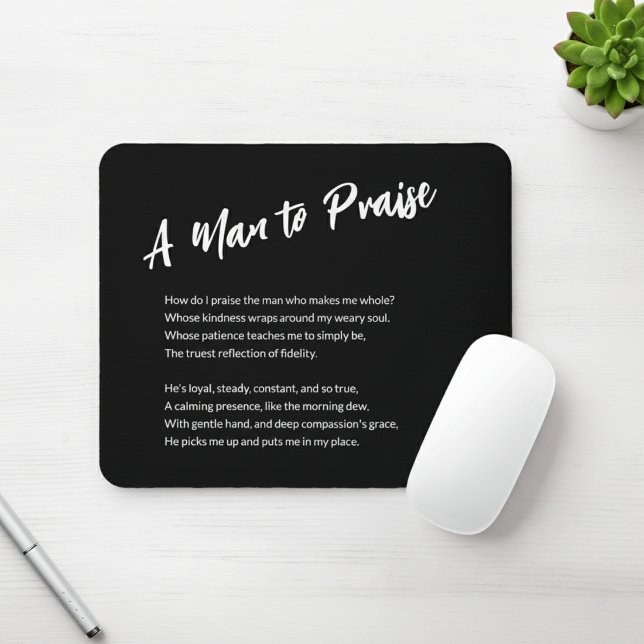 "En man att lovorda" Sentimental Musmatta ("A Man to Praise" Sentimental Mouse Pad)
