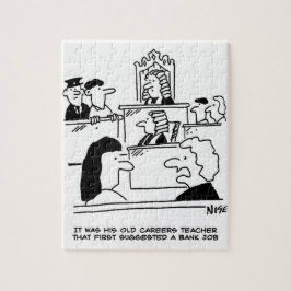 En man i rätten som rånat en bank pussel