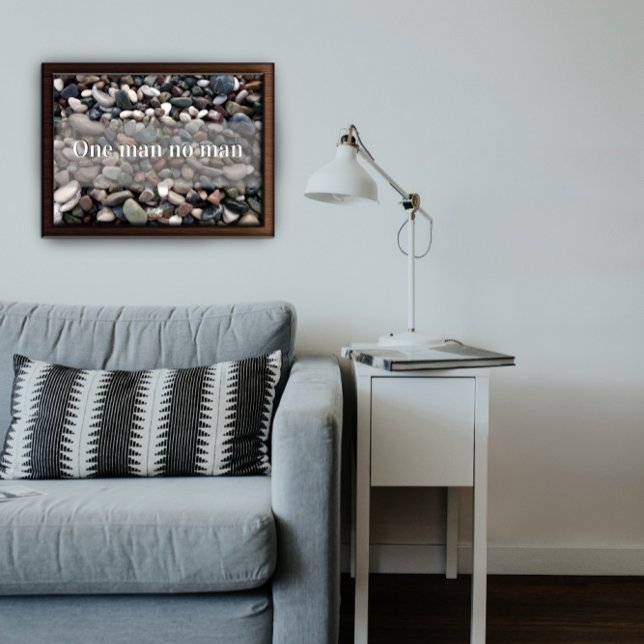 En man, ingen man som motiverar poster (Skapare uppladdad)