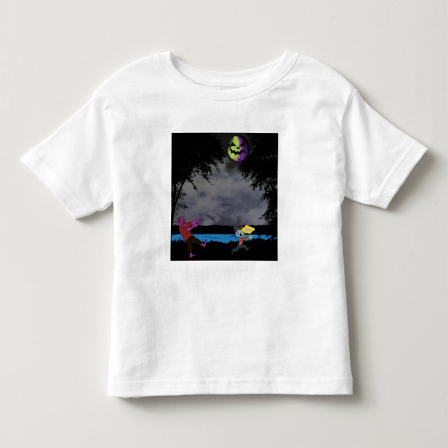 En man jagad av zombies t shirt (Framsida)