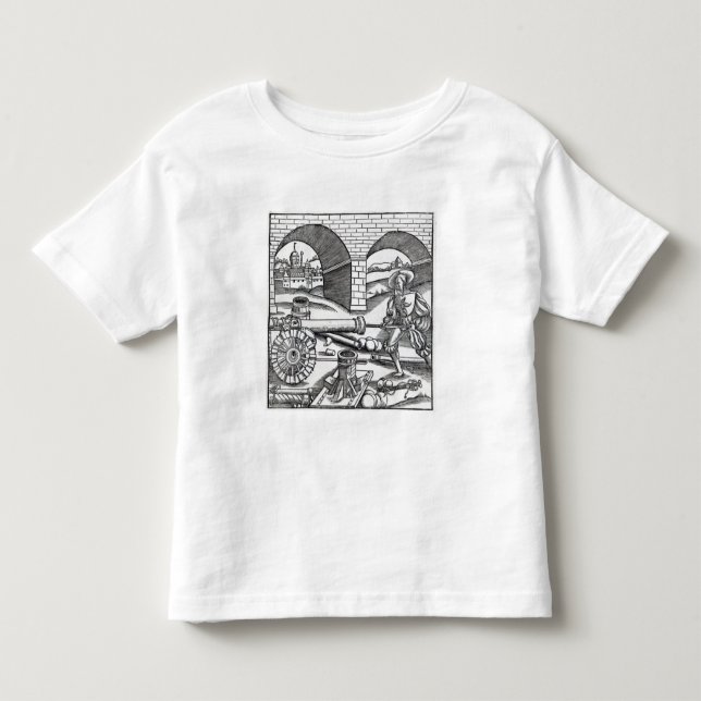 En man lastar en kanon tee shirt (Framsida)