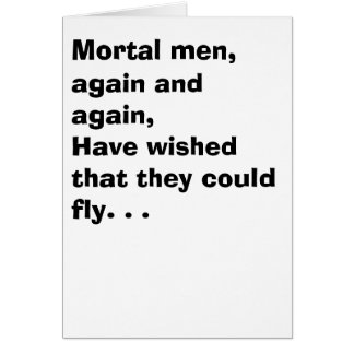 En man och en fluga hälsningskort